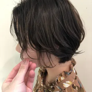 ショート カラー パーマ ヘアアレンジ 【ツヤ髪美容師】 ツダケイスケのヘアスタイル