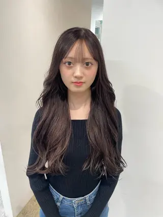 ロング カラー 𝘚𝘶𝘻𝘶 𓂃𓈒𓏸のヘアスタイル