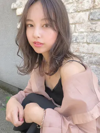 ミディアム 鈴木早記　insta →saki_03sのヘアスタイル