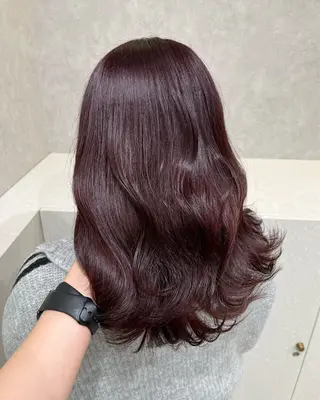 セミロング カラー 韓国ヘア🇰🇷透明 感カラー/yui💞のヘアスタイル