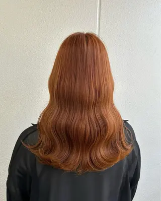 セミロング カラー ヘアアレンジ 《暖色/韓国hair 》🇰🇷桑原ユキネのヘアスタイル