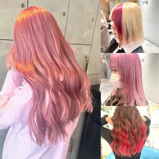 セミロング カラー 🌈インナーカラー ‘ショウマ’🌈のヘアスタイル