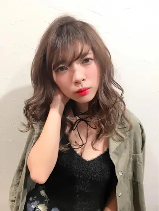 ミディアム セミロング カラー As hair所属・柔らか垢抜けｶﾗｰと ｶｯﾄ🫧ASUKAのヘアスタイル