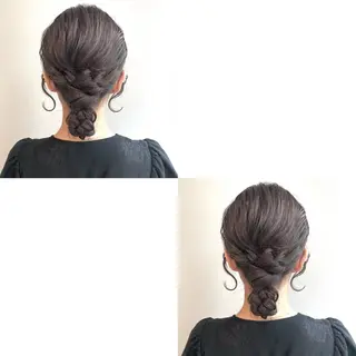 ロング ヘアアレンジ 青沼夏未/オリーブ/ 寒色カラーのヘアスタイル