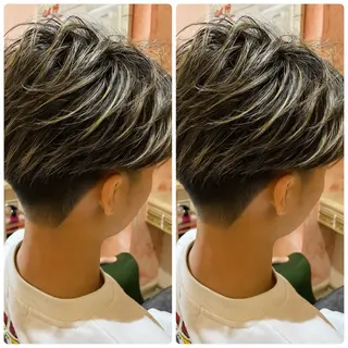 ショート カラー メンズ おおやま たくみのヘアスタイル