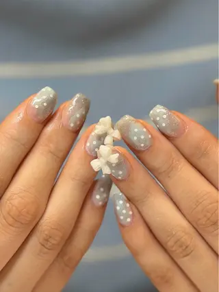 ネイル yume 大人ガーリーネイルのネイルデザイン