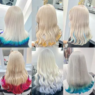 ロング カラー ブリーチ&エクステ 🥀ケアカラー特化のヘアスタイル