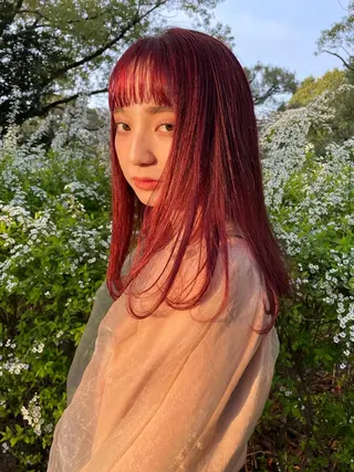 ミディアム カラー カワシマ セイカのヘアスタイル