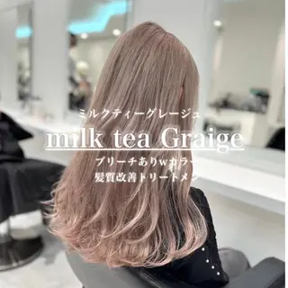 ロング カラー ダメージレスハイ トーン💖kanonのヘアスタイル