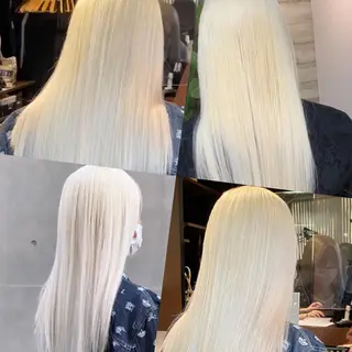 ロング カラー れい🫧 ハイトーン特化のヘアスタイル