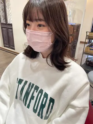 ミディアム 保野加/トレンドボブ 透明感爆発カラーのヘアスタイル