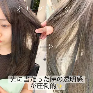 セミロング カラー 艶髪と透明感を ‼️/若林のヘアスタイル