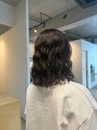 ミディアム 🌿朝5分でお洒落 パーマスタイル🌿のヘアスタイル