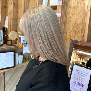 セミロング ブリーチ屋さん🍀 ブリーチ矯正・あずみのヘアスタイル