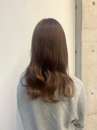 カラー 心美/ブリーチなし 透明感カラーのヘアスタイル