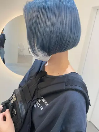 ショート カラー ハイトーン✨ボブ✨ 篠崎良訓のヘアスタイル