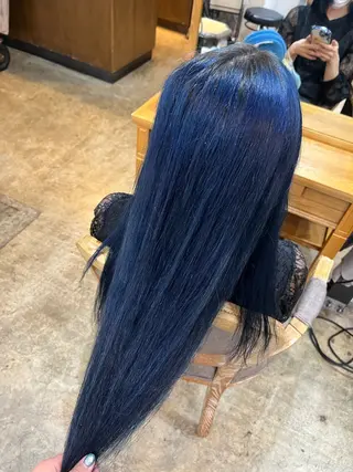 ロング カラー 松原 樹里のヘアスタイル