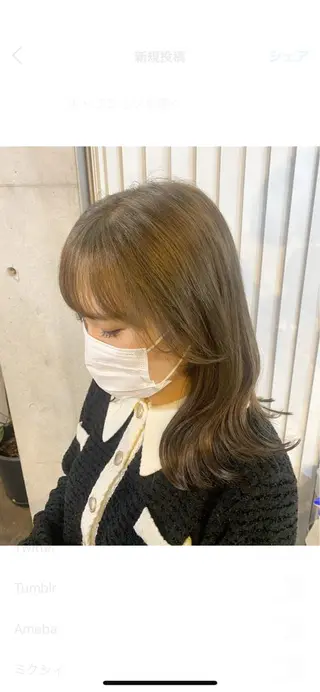 セミロング カラー パーマ ヘアアレンジ メンズ キッズ ネイル マツエク・マツパ アイブロウ モリモト サナのヘアスタイル