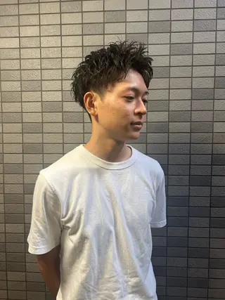 ショート パーマ メンズ 💈メンズ短髪特化 ✂︎伊藤大輝💈のヘアスタイル