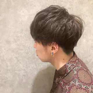 ショート カラー メンズ ショート／透明感 カラー加治竜汰💡のヘアスタイル