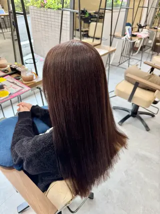 ロング カラー ブリーチなしwカラー /艶カラー/oukaのヘアスタイル