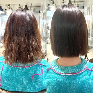 ミディアム パーマ ヘアアレンジ 🌈インナーカラー ‘ショウマ’🌈のヘアスタイル