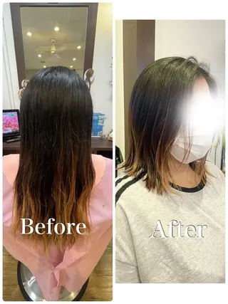 ミディアム 多田 優香のヘアスタイル