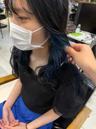 ロング カラー ヘアアレンジ キッズ ネイル マツエク・マツパ アイブロウ 透明感カラー🤎 ゆりのヘアスタイル