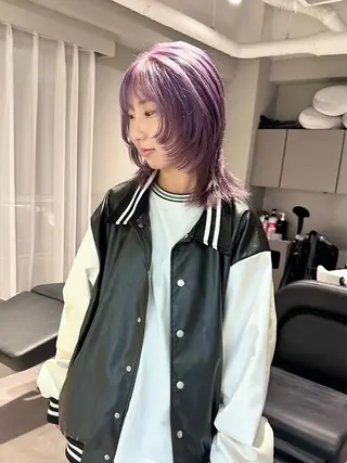 ミディアム カラー レイヤーカット 古川洋之のヘアスタイル