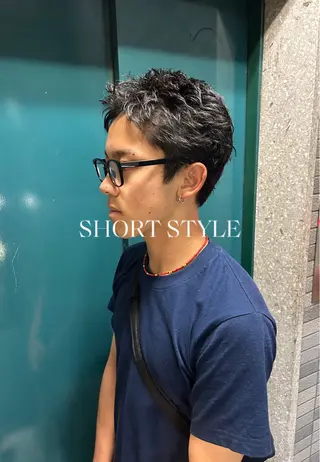 ショート パーマ メンズ 💈メンズ短髪特化 ✂︎伊藤大輝💈のヘアスタイル
