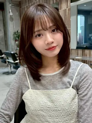 ミディアム Farbe🤍 女性限定のヘアスタイル