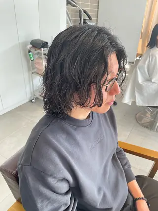 セミロング パーマ メンズ 辻堂メンズ特化 YU-YAのヘアスタイル