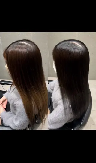セミロング カラー 髪質改善ヘアケア 艶髪特化/上田のヘアスタイル