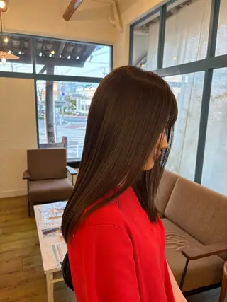 ミディアム カラー 靏 美咲のヘアスタイル