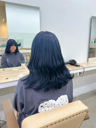 セミロング カラー ブリーチカラー🦋‪ 田中さくらのヘアスタイル