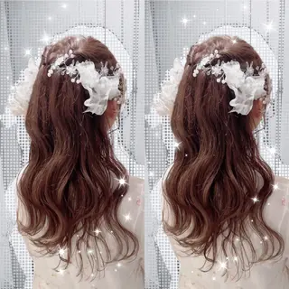 ロング ヘアアレンジ 新宿三丁目アイドル ヘアメイクたでぬまのヘアスタイル