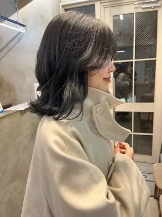 ミディアム カラー 赤み消しカラー/ ナチュラル/トモキのヘアスタイル