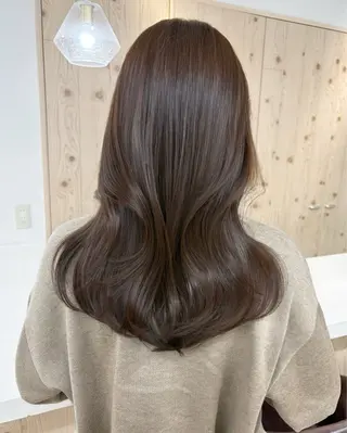ロング カラー 新宿/韓国ヘア/ 髪質改善ストレートのヘアスタイル