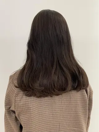 セミロング カラー ベージュ🤎透明感 カラー🤎anriのヘアスタイル