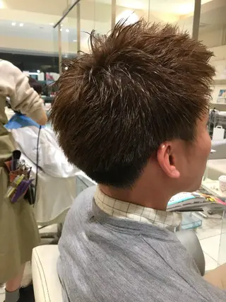 ショート カラー パーマ ヘアアレンジ メンズ キッズ ネイル マツエク・マツパ EnBlesS西宮 マンツーマン神道有基のヘアスタイル