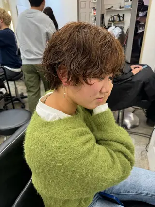 ショート カラー パーマ 早瀬裕之 パーマのヘアスタイル