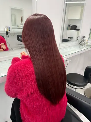 ロング カラー トレンド暖色ヘア🍒 miu🍒のヘアスタイル