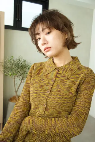 ショート 透明感カラー/似合わ せカット/大島実加永のヘアスタイル