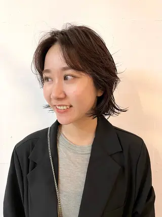ショート カラー パーマ 若林 良のヘアスタイル