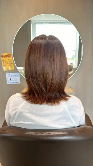 ミディアム 藤本 麗未のヘアスタイル