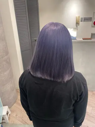 ミディアム ♡似合わせハイトーン ♡maiのヘアスタイル
