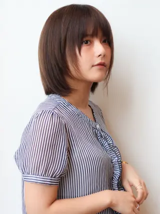 ショート カラー パーマ ヘアアレンジ 髪質改善/韓国風 レイヤー/田村祐樹のヘアスタイル