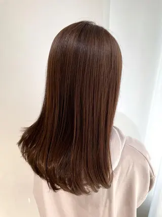 セミロング カラー 過去一の柔髪ヘア 🌿einshairのヘアスタイル