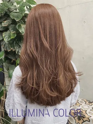 ロング カラー 韓国レイヤーカット 透明感カラー冨田那樹のヘアスタイル
