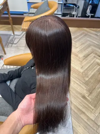 セミロング 韓国レイヤーカット/ 縮毛矯正/羽田航のヘアスタイル